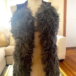 Brown A. BYER fur vest